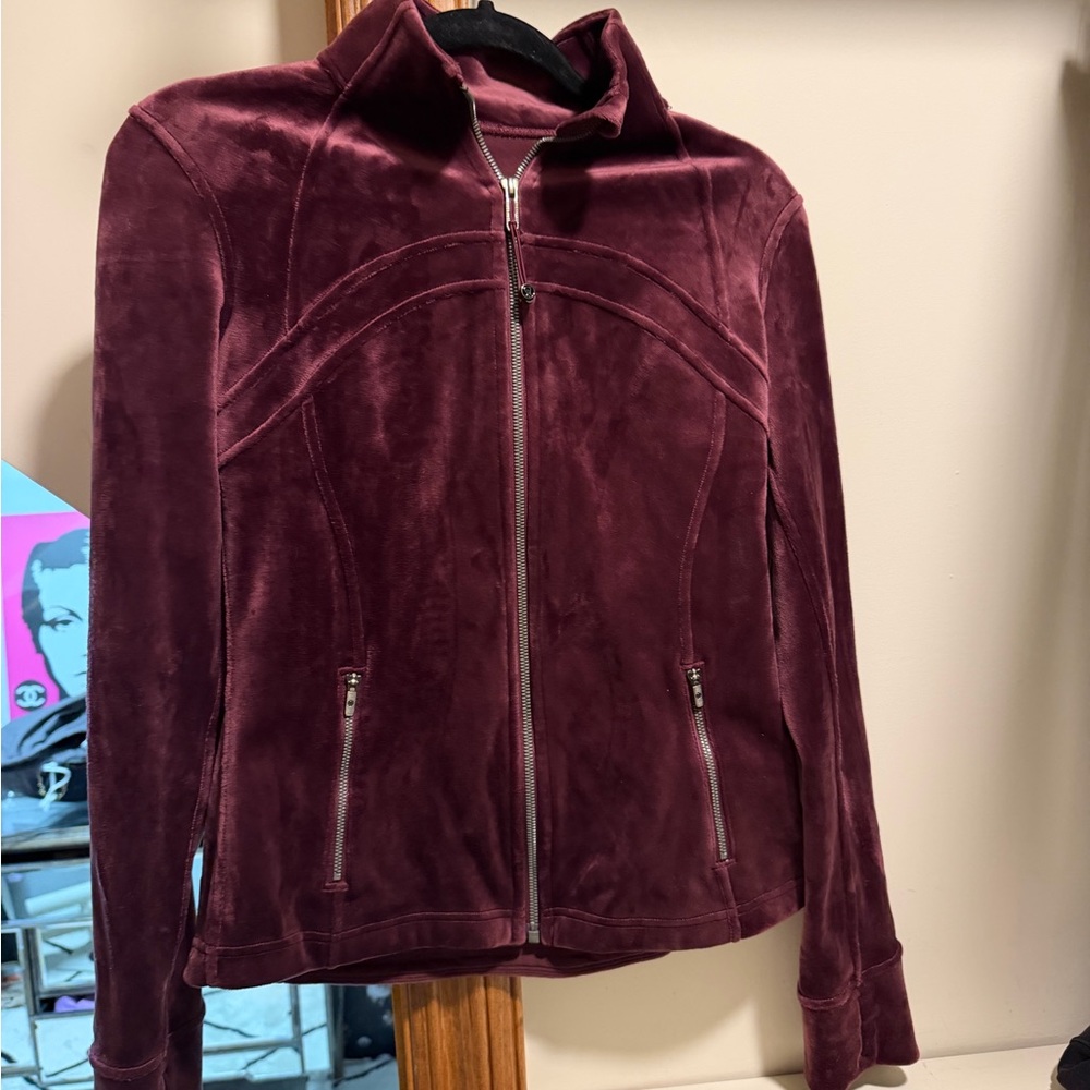 lululemon athletica Velvet Bomber Jacket in Deep Burgundy